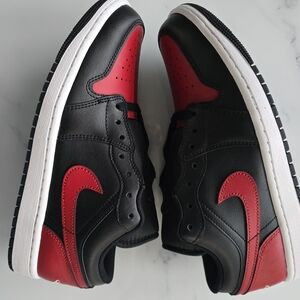 Jordan Low Black and Red Sneakers